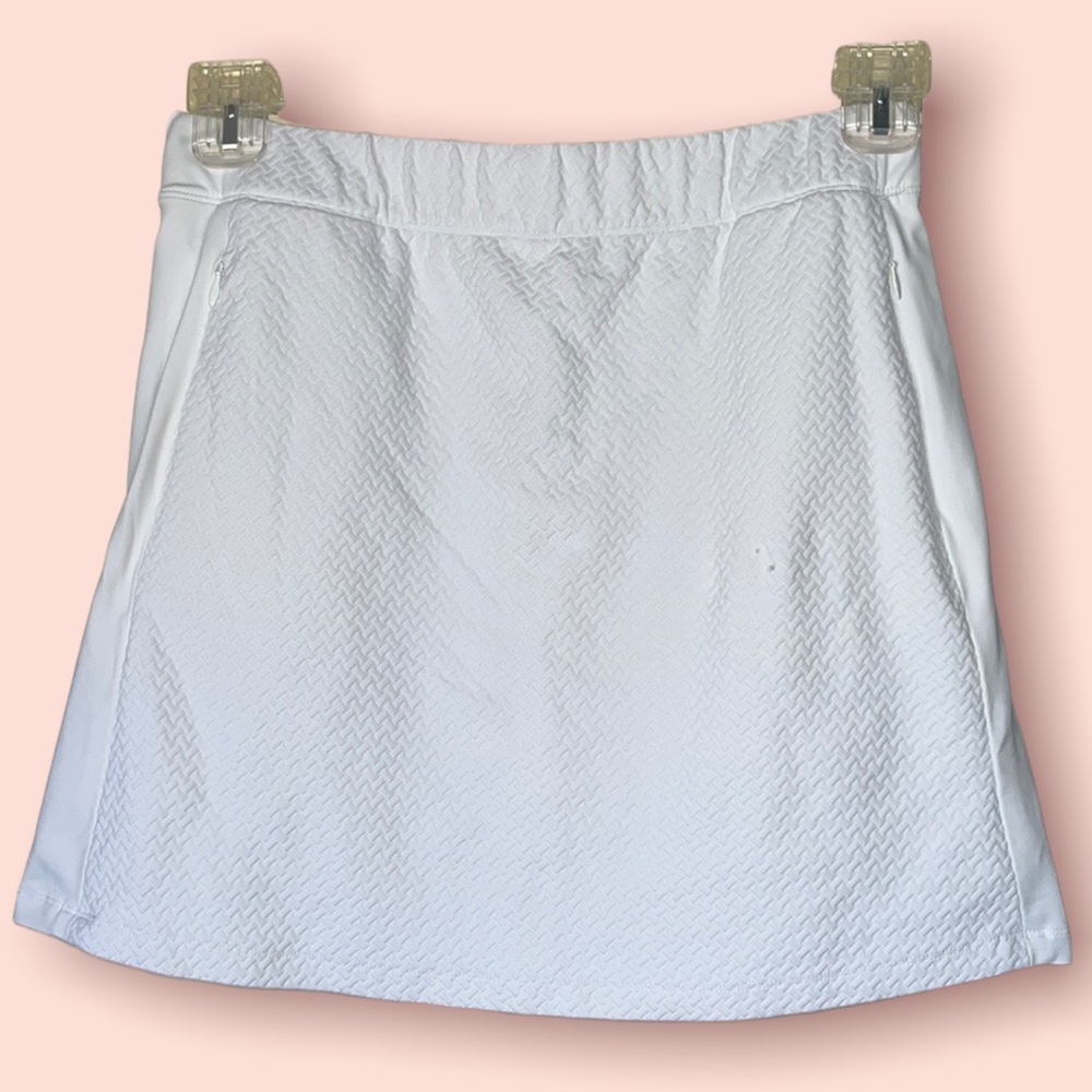 White Quilted Tennis Golf Skirt J. McLaughlin (Sm)